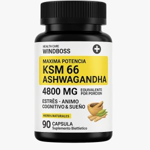 Ashwagandha KSM-66 Windboss® - Máxima Potencia 4800mg